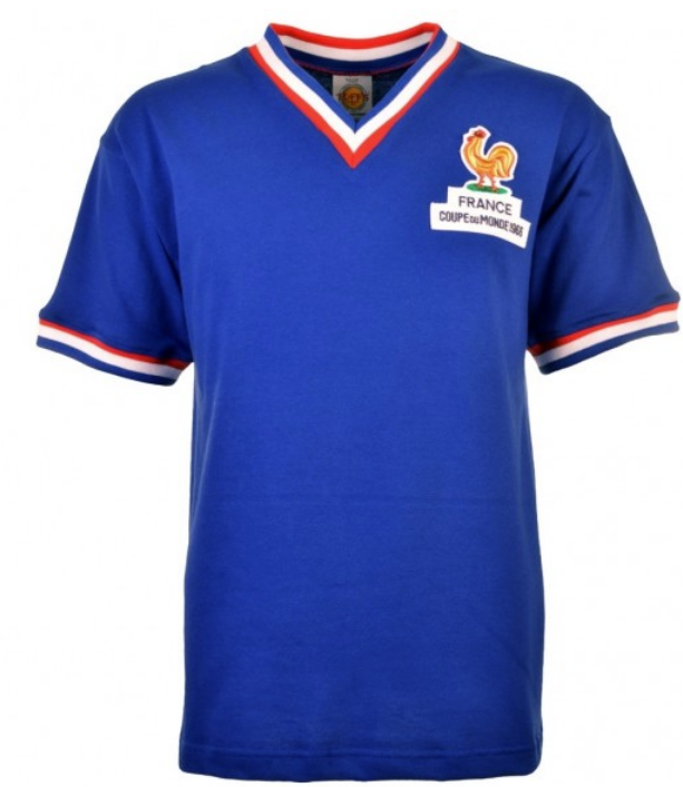 Cadeau : maillot foot rétro de l'équipe de France - coupe du monde 1966