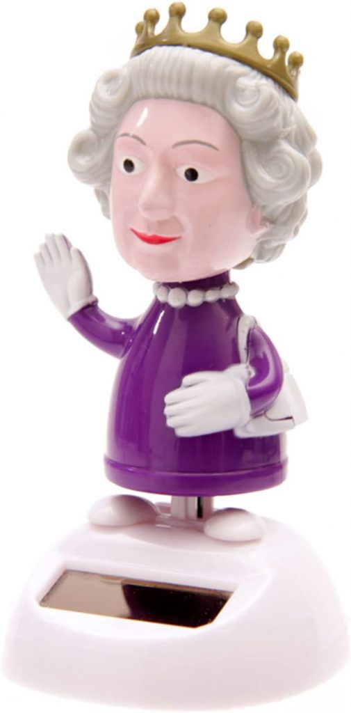 figurine solaire reine Elizabeth