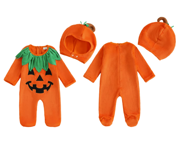 barboteuse capuche citrouille